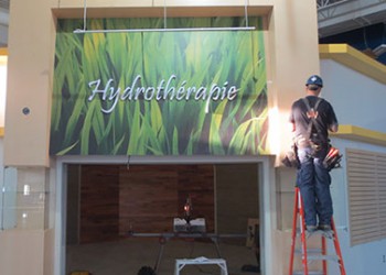 Installation à l'intérieur d'un magasin Club Picisne